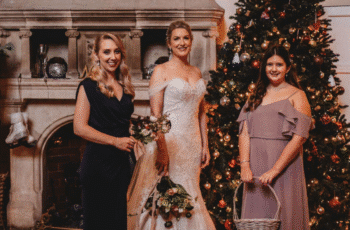 Bride and maids of honour at wedding in Bristol